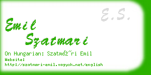 emil szatmari business card